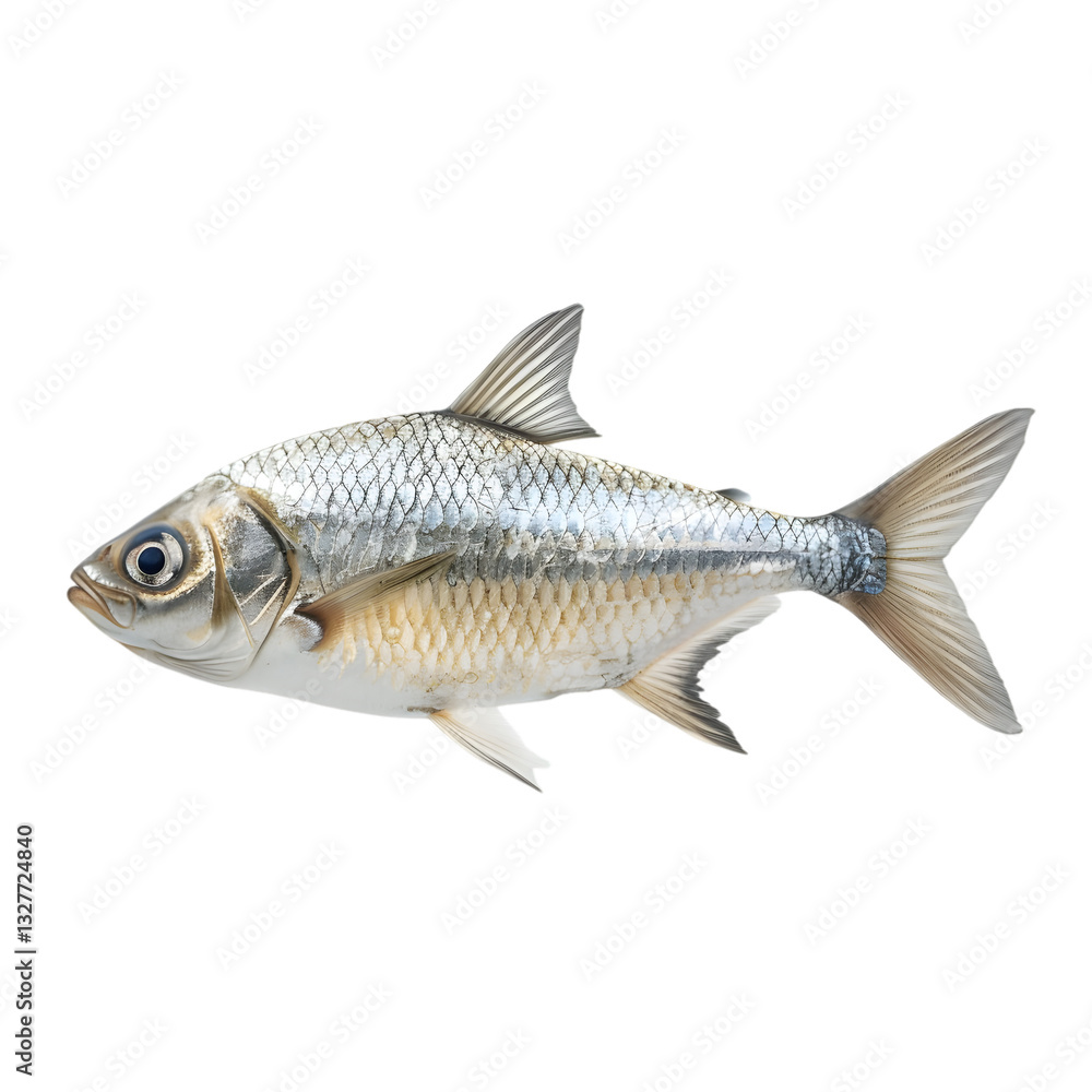 Fototapeta premium Freshwater Fish Profile for Isolated Background.