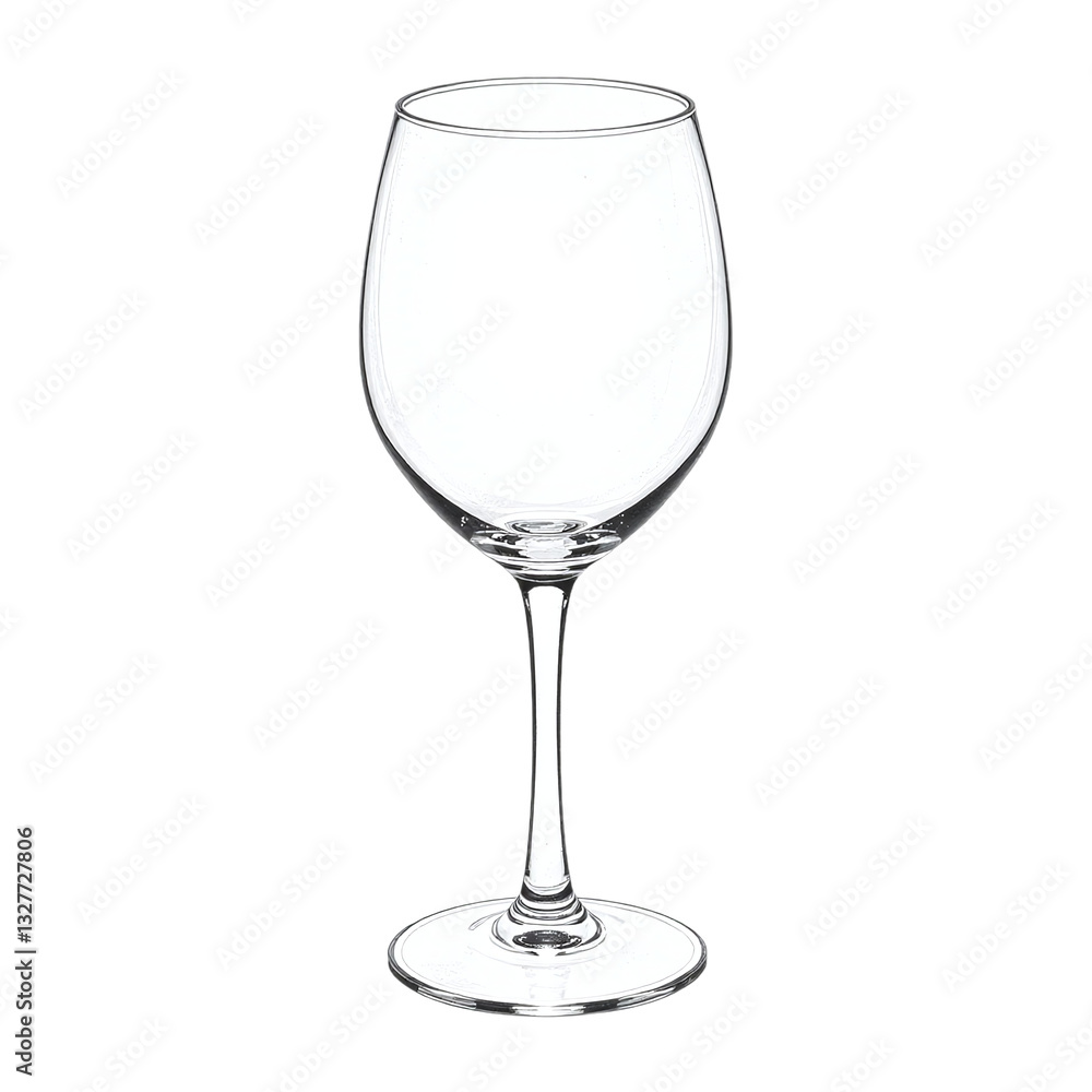 Empty wine glass, crystal clear, elegant and shiny. Perfect for wine tasting, restaurant, and bar settings. Empty wine glass, crystal clear, elegant and shiny. Perfect for wine tasting, restaurant, and bar settings.