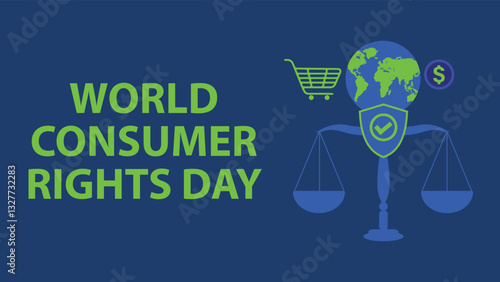 World Consumer Rights Day web vector banner design illustration