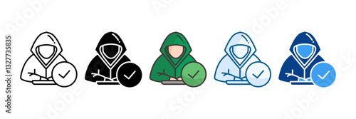 Confidence Icon Set Multiple Style Collection