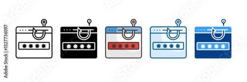 Key Logger Icon Set Multiple Style Collection