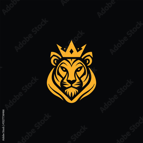 Wallpaper Mural Regal Fury Tiger King Head Emblem Torontodigital.ca