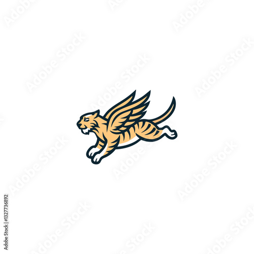 Dynamic Flying Tiger Logo Design