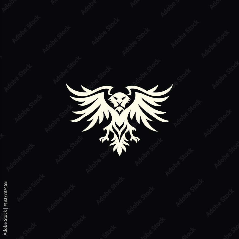 Fototapeta premium Tiger and eagle logo design in illustrator