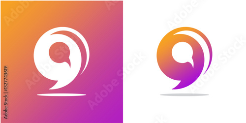 For a company called 9 that is in the shape of a speech bubble.