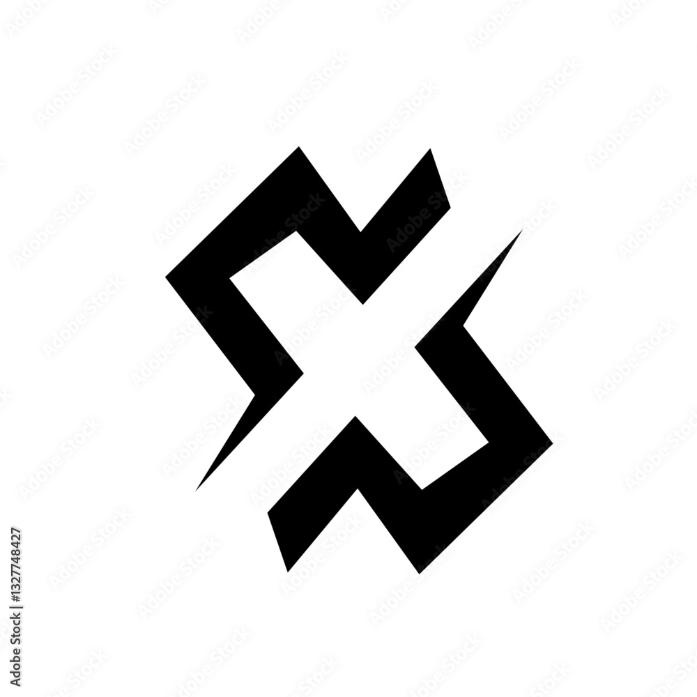 x letter logo icon design illustration