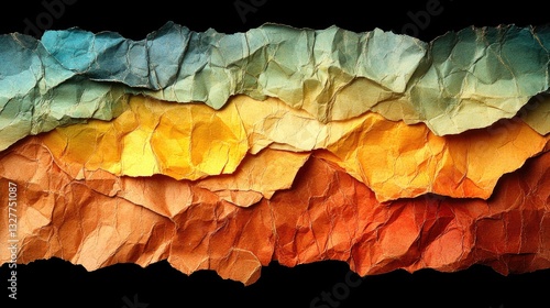 Wallpaper Mural Crinkled paper layers in a spectrum of colors Torontodigital.ca