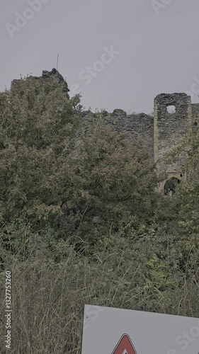 ancient fortress turned into ruins in romania