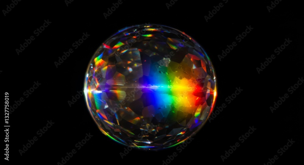 Mystical Crystal Ball on Black Background – Mysterious and Elegant Mystical Crystal Ball on Black Background – Mysterious and Elegant