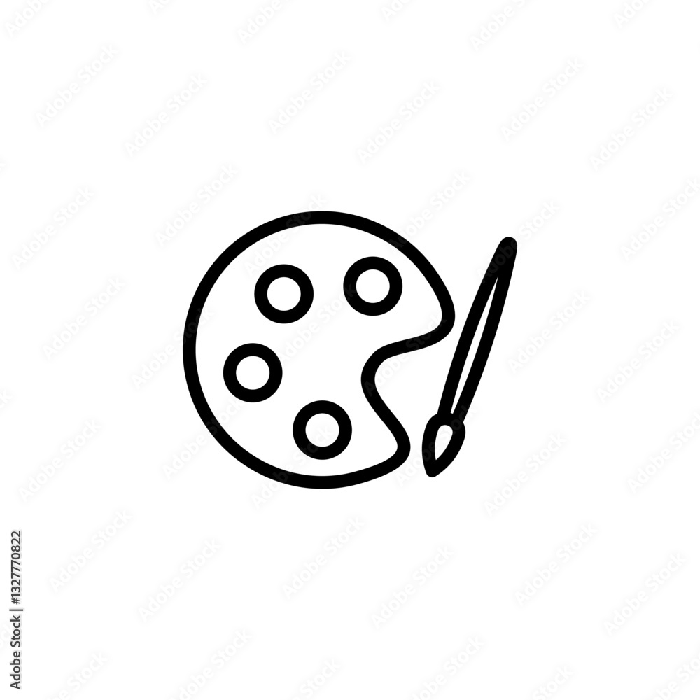 Paint icon logo design. paint brush sign and symbol. paint roller icon vector Paint icon logo design. paint brush sign and symbol. paint roller icon vector