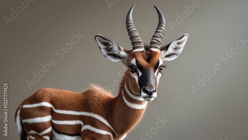 Portrait of a young male greater kudu photo