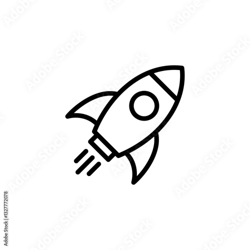 Rocket icon logo design. Startup sign and symbol. rocket launcher icon