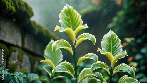 The Euphorbia tithymaloides, a botanical wonder featuring a unique zigzag pattern, demonstrates that nature's creations are indeed remarkable. photo