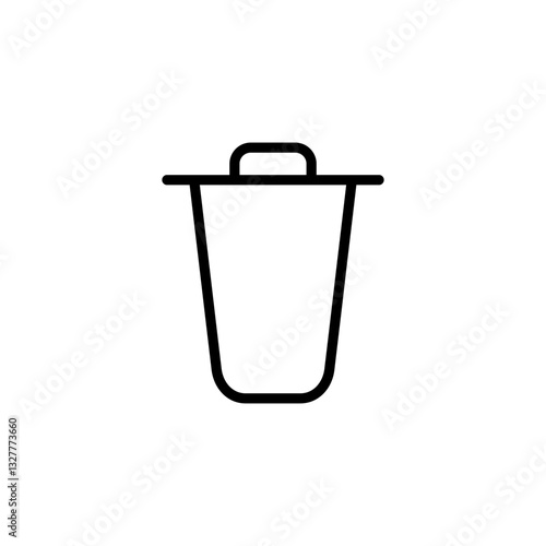 Trash icon logo design. trash can icon. delete sign and symbol.