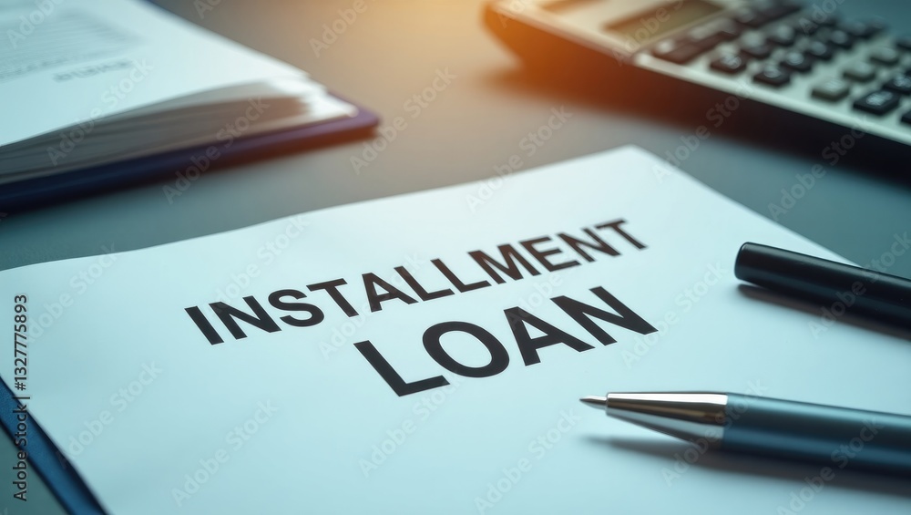 Fototapeta premium Installment Loan is displayed using text