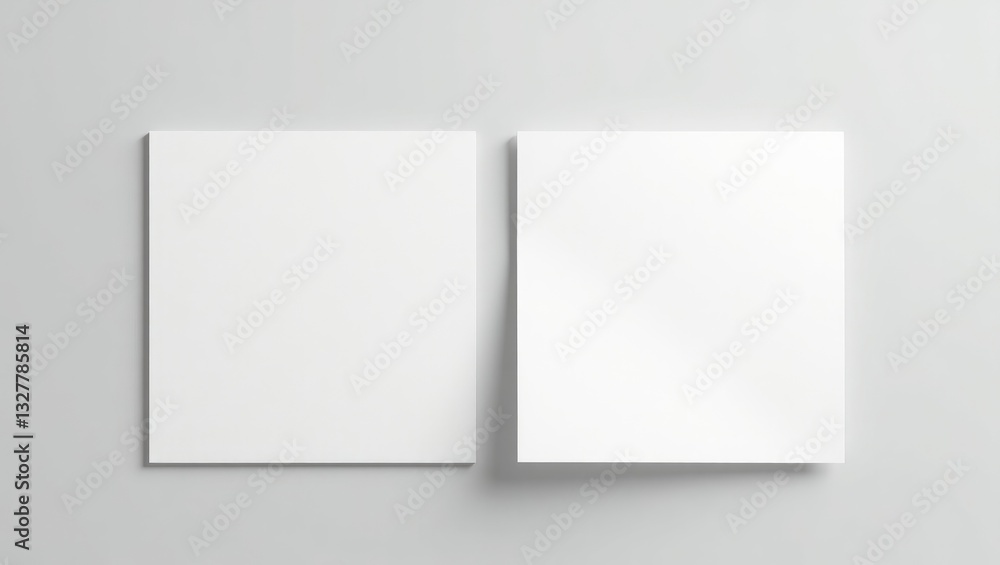 Textured mockup of a square invitation card or flyer. Textured mockup of a square invitation card or flyer.