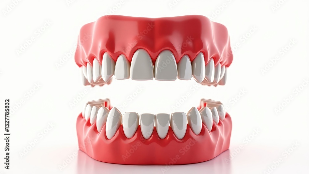 Fototapeta premium Teeth viewed from the mouth, isolated with path.