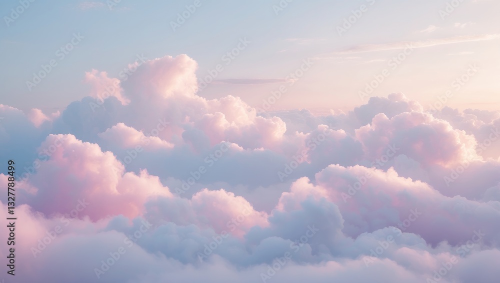 sun and cloud background with a soft pastel hue