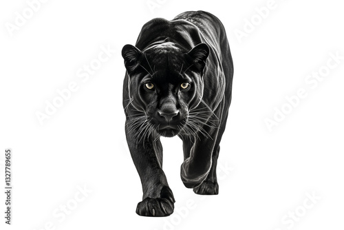 PNG Black panter hunting wildlife animal.