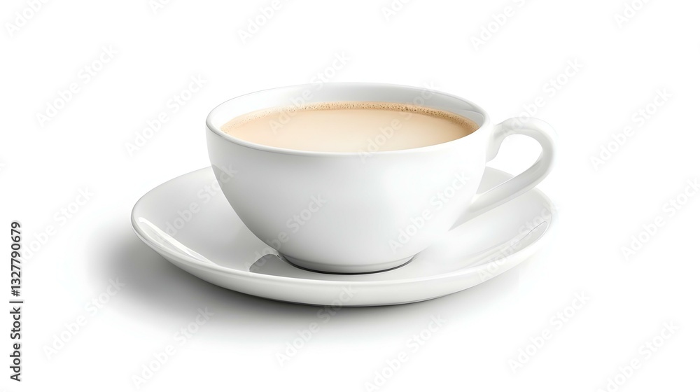 white coffee plate isolate on white background white coffee plate isolate on white background