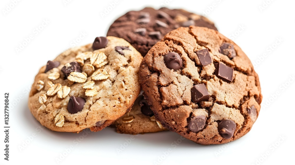 Different chocolate chip and oat cookies Different chocolate chip and oat cookies