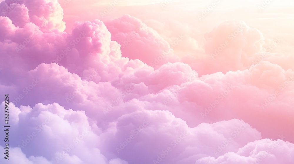A serene view of soft, pastel-colored clouds illuminated by warm sunlight, creating a dreamy and tranquil atmosphere. A serene view of soft, pastel-colored clouds illuminated by warm sunlight, creating a dreamy and tranquil atmosphere.