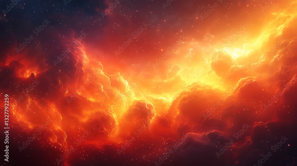 Intense Orange Red Nebula Intense Orange Red Nebula