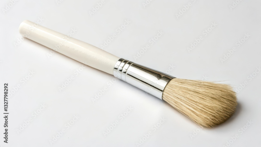 White-handled Brush on White Background White-handled Brush on White Background