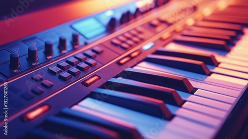 Wallpaper Mural Close up view of an electronic keyboard instrument Torontodigital.ca