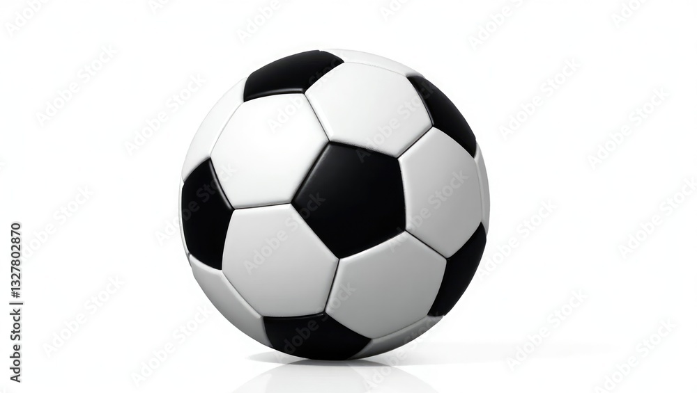 Naklejka premium Soccer ball, set against a white background
