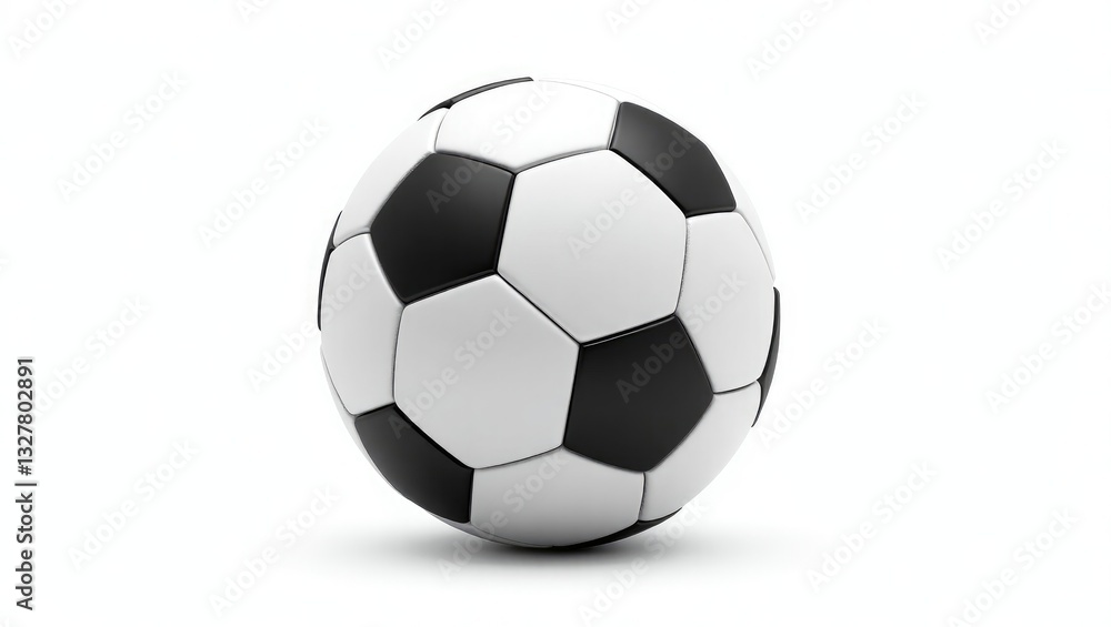 Fototapeta premium Soccer ball, set against a white background.