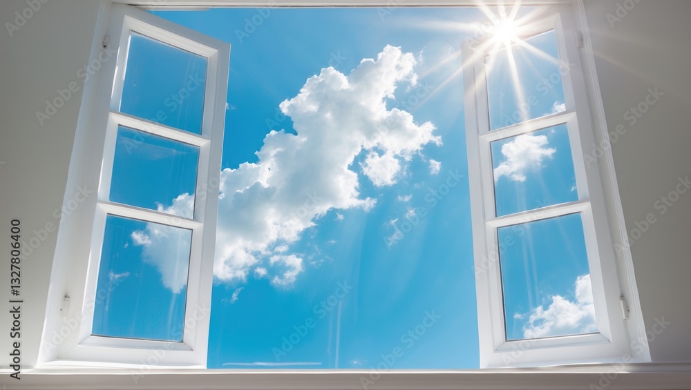 Sky seen through the window Sky seen through the window