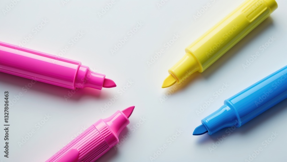 Highlighters - pink, yellow, and blue Highlighters - pink, yellow, and blue