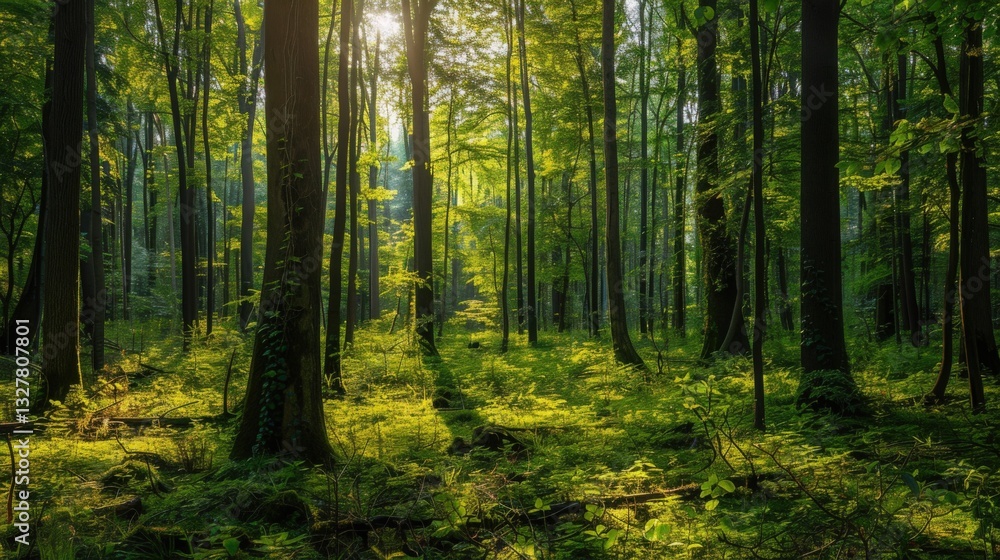 Fototapeta premium Lush Green Forest Retreat