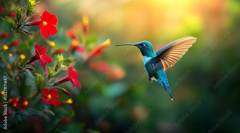 Naklejka premium hummingbird in flight