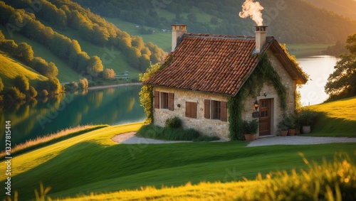 Stunning Pump House by Lake photo