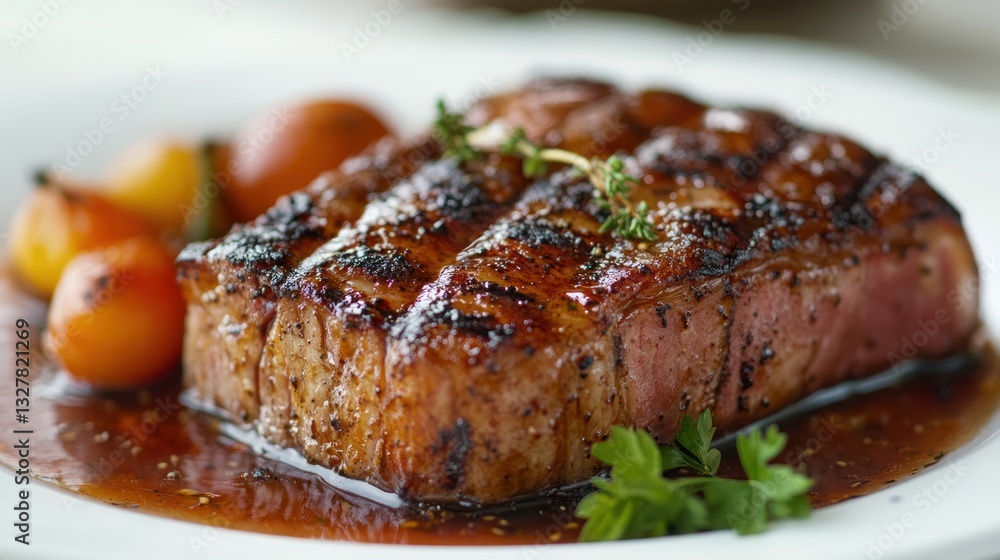 Grilled Steak with Roasted Cherry Tomatoes and Thyme Grilled Steak with Roasted Cherry Tomatoes and Thyme