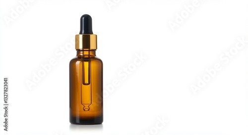 Wallpaper Mural Amber Glass Dropper Bottle: Minimalist Product Photography Torontodigital.ca