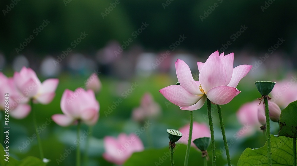 A cluster of pink flowers surrounded by green foliage in the foreground, with a fuzzy backdrop of green leaves A cluster of pink flowers surrounded by green foliage in the foreground, with a fuzzy backdrop of green leaves