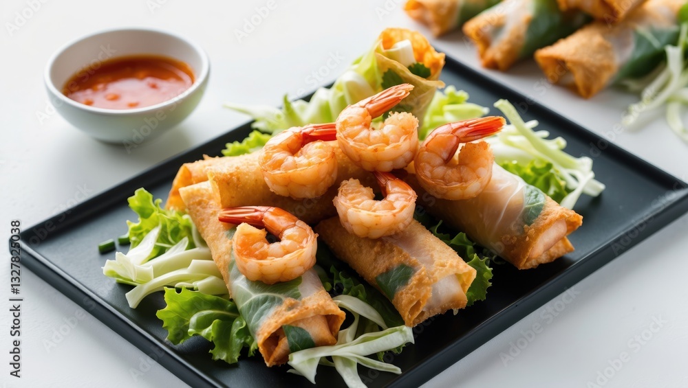 Fried Shrimp Spring Rolls Fried Shrimp Spring Rolls