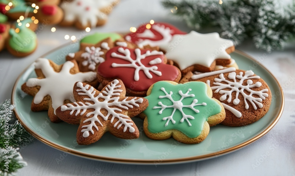 Assorted cookies arranged beautifully for festive enjoyment Assorted cookies arranged beautifully for festive enjoyment
