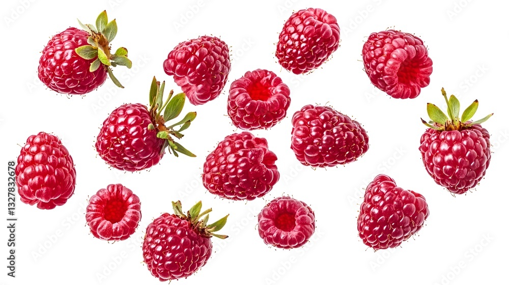 Isolated flying berries Isolated flying berries
