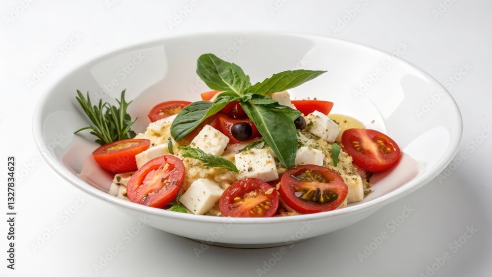 Pasta Salad with Cherry Tomatoes, Cheese, and Basil Pasta Salad with Cherry Tomatoes, Cheese, and Basil