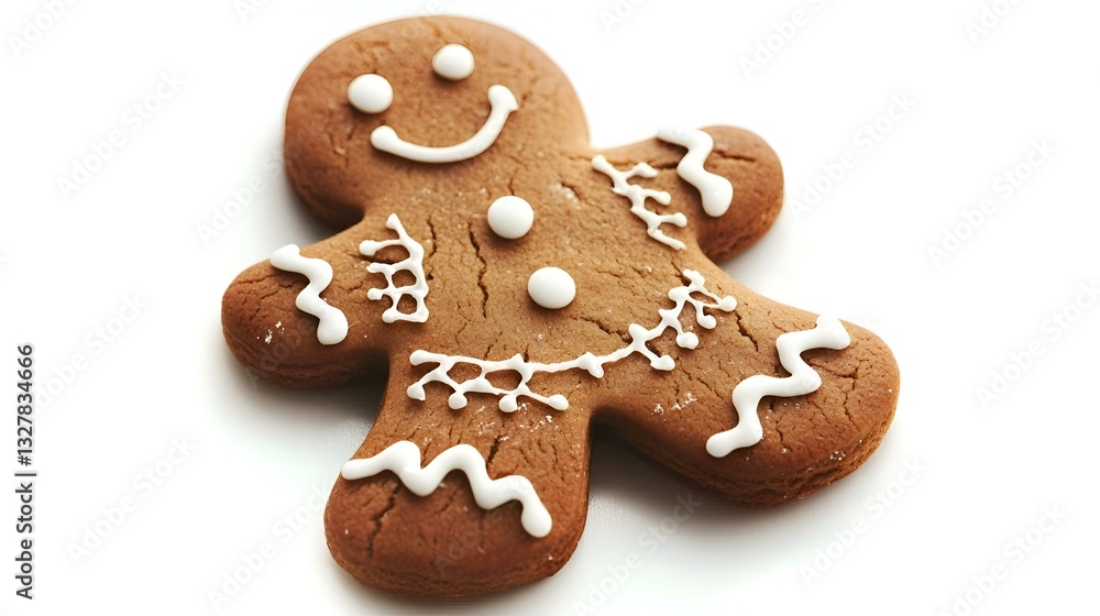 Gingerbread Man Cookie Isolated on White Background Gingerbread Man Cookie Isolated on White Background