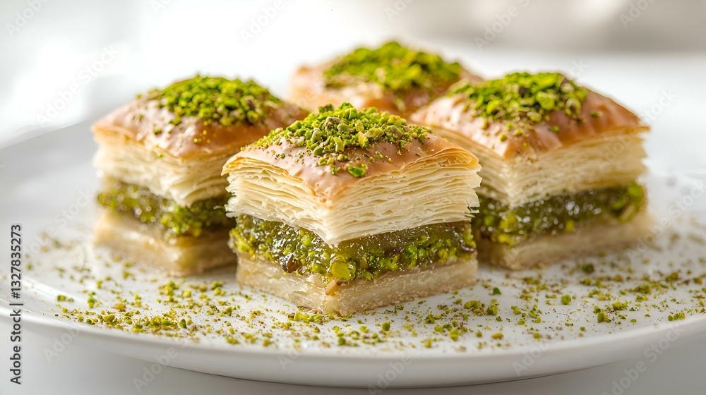 Baklava Dessert isolated on white background Baklava Dessert isolated on white background