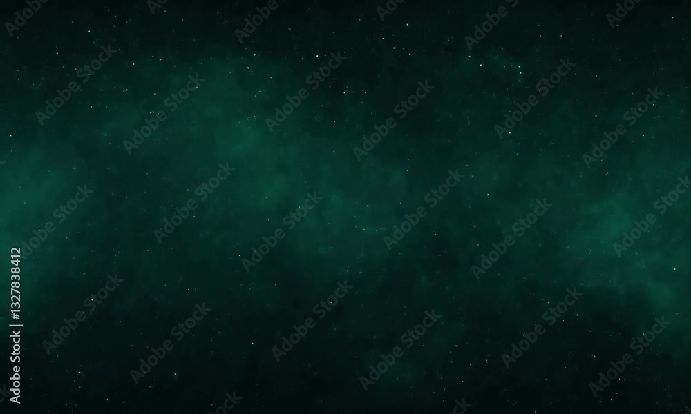 Dark Green Space Background with Stars & Nebula Dark Green Space Background with Stars & Nebula