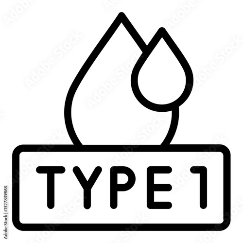 diabetes type 1 icon line