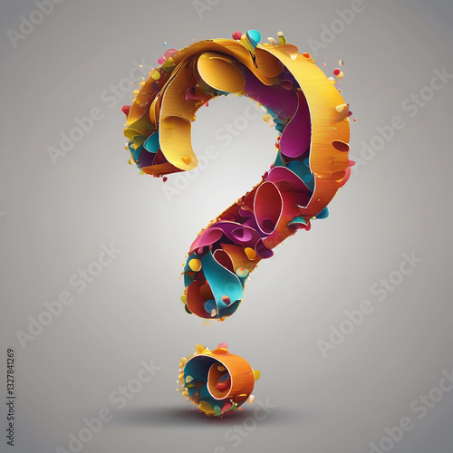 Wallpaper Mural Vibrant Ultra-Detailed Vector Question Mark – Modern Digital Design Torontodigital.ca