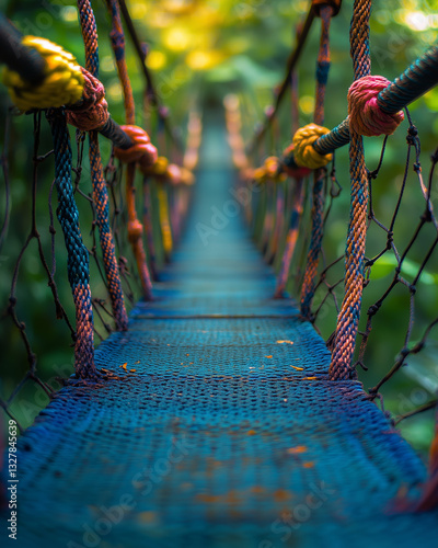 Experience the vibrant canopy walk in Costa Rica's lush wilderness photo