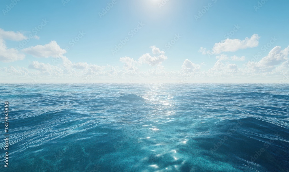 A clear blue ocean with gentle waves, the horizon stretching endlessly. The scene conveys peace and freedom. . A clear blue ocean with gentle waves, the horizon stretching endlessly. The scene conveys peace and freedom. .